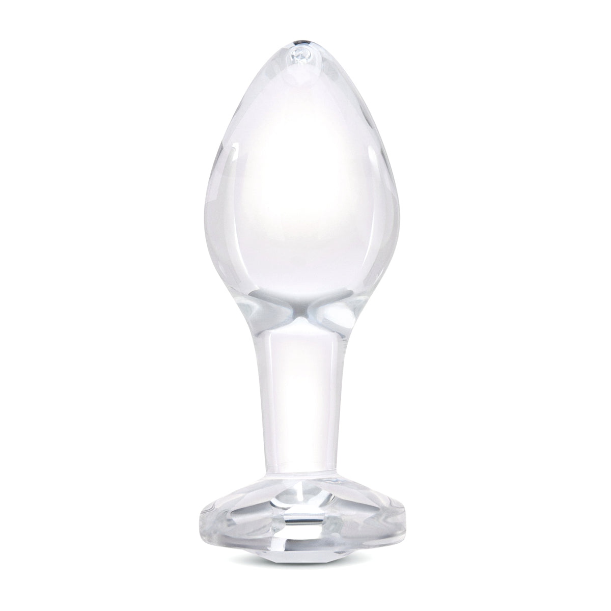 4" Rear Sparkle Glass Butt Plug