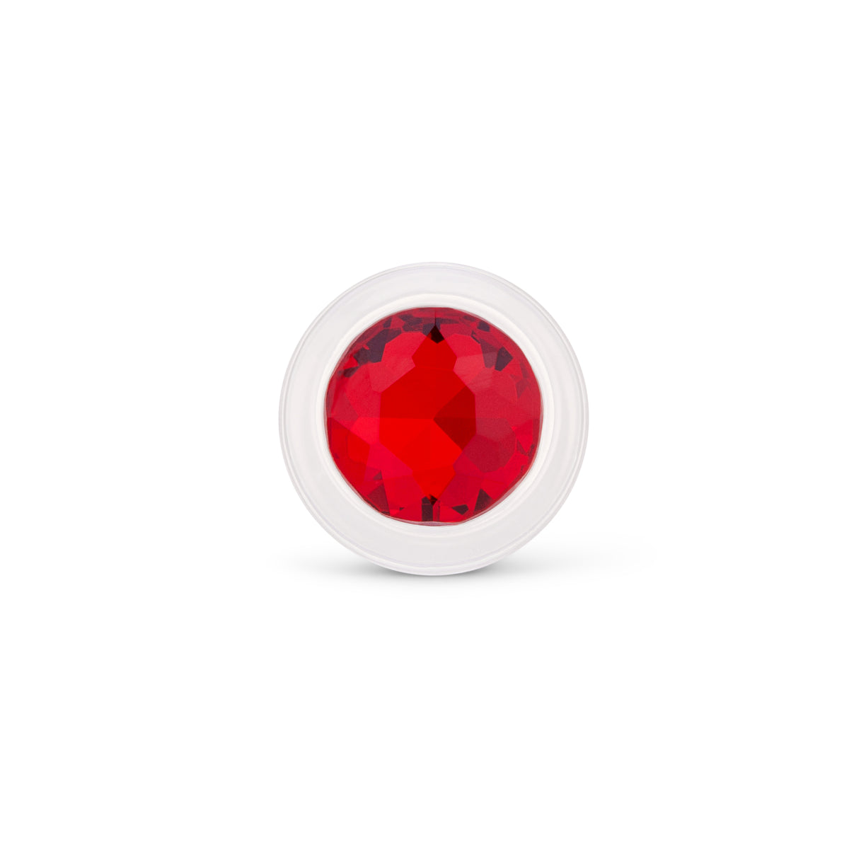 4" Cherry Sparkle Glass Butt Plug