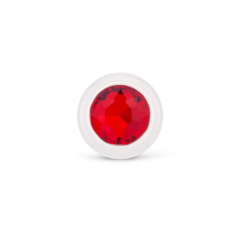 4" Cherry Sparkle Glass Butt Plug