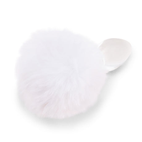 3.15" Frosted Fluff Tail Glass Butt Plug
