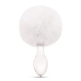 3.15" Frosted Fluff Tail Glass Butt Plug