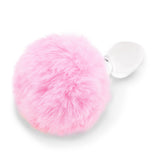 3.15" Pink Puff Tail Glass Butt Plug