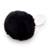3.15" Noir Puff Tail Glass Butt Plug