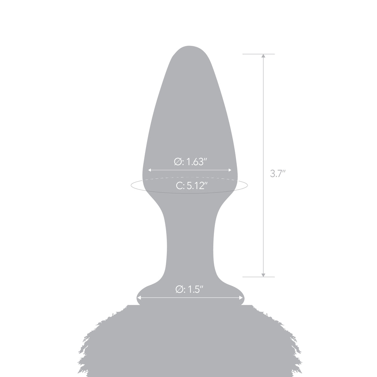 4.35" Midnight Prowl Tail Glass Butt Plug