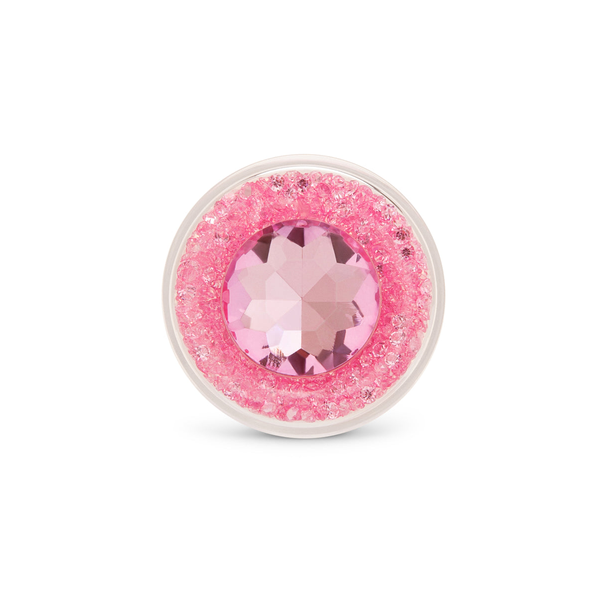 3.4" Pink Celestia Glass Butt Plug