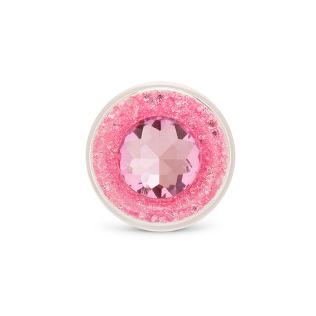 3.4" Pink Celestia Glass Butt Plug