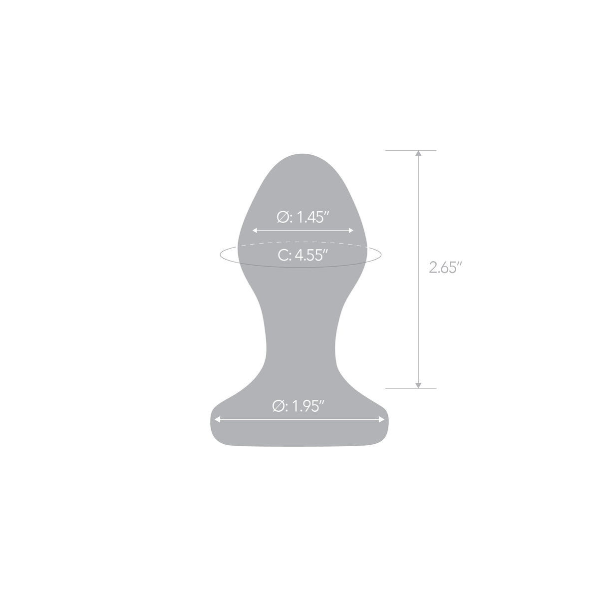 3.4" Pink Celestia Glass Butt Plug