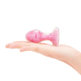 3.4" Pink Celestia Glass Butt Plug
