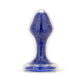 3.4" Blue Celestia Glass Butt Plug