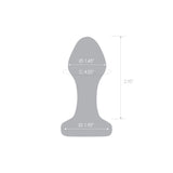 3.7" Blue Celestia Glass Butt Plug