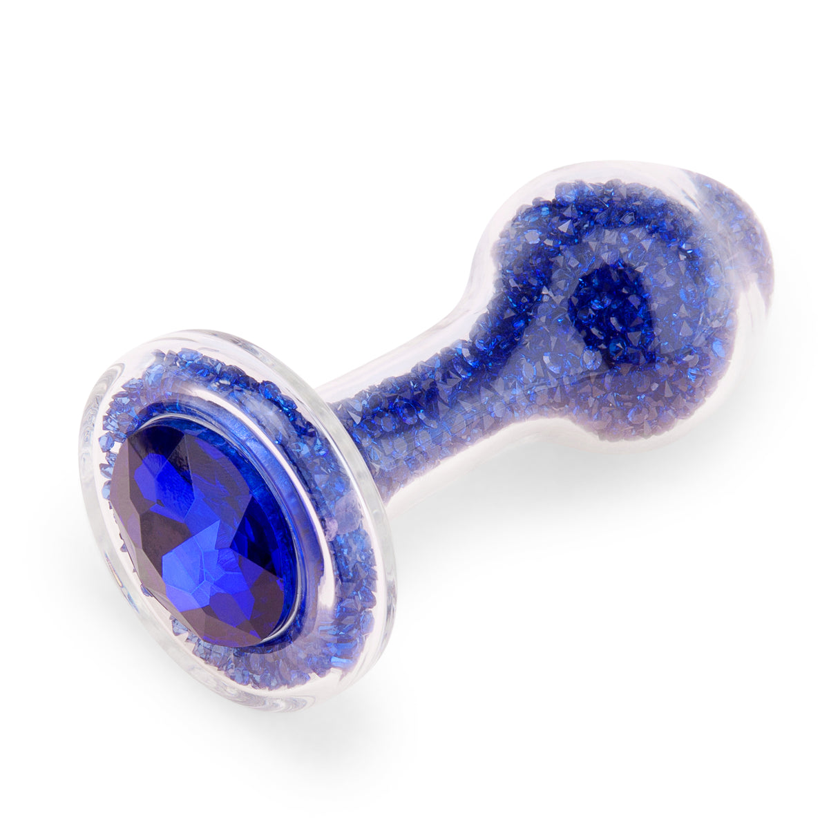 4" Blue Celestia Glass Butt Plug