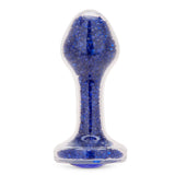 4" Blue Celestia Glass Butt Plug