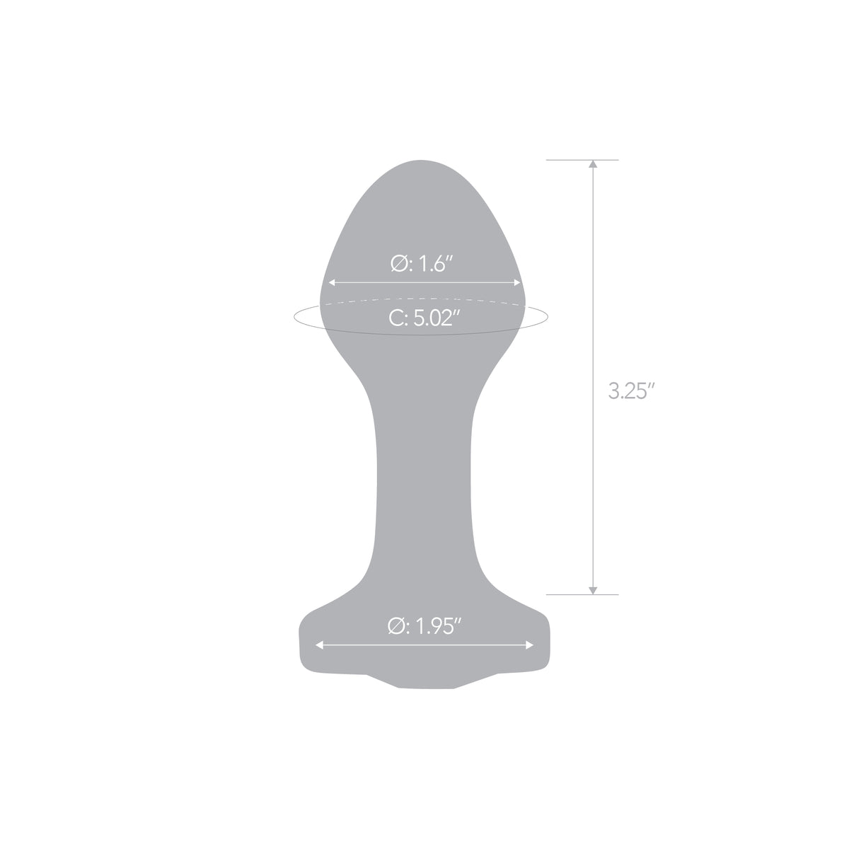 4" Blue Celestia Glass Butt Plug