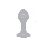 4" Blue Celestia Glass Butt Plug