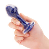4" Blue Celestia Glass Butt Plug