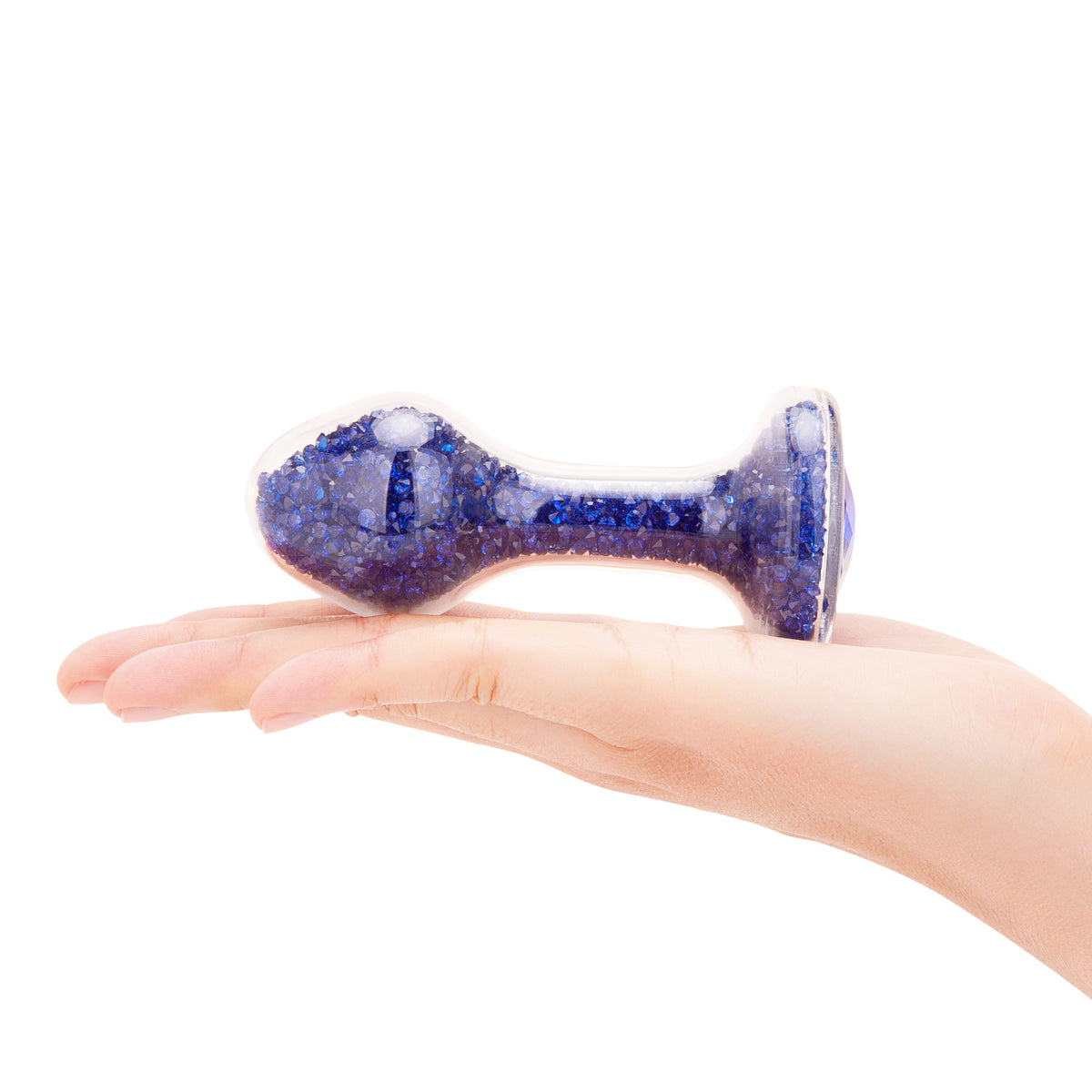 4" Blue Celestia Glass Butt Plug