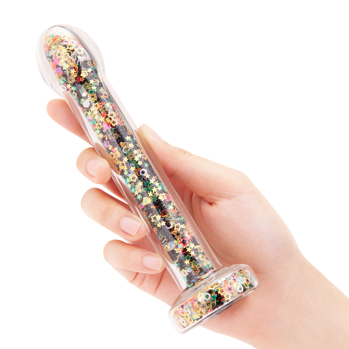 7" Stardust Glass Dildo