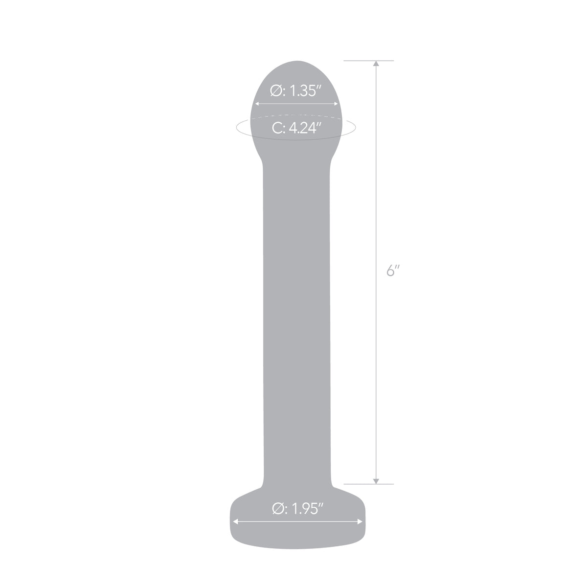 7" Stardust Glass Dildo