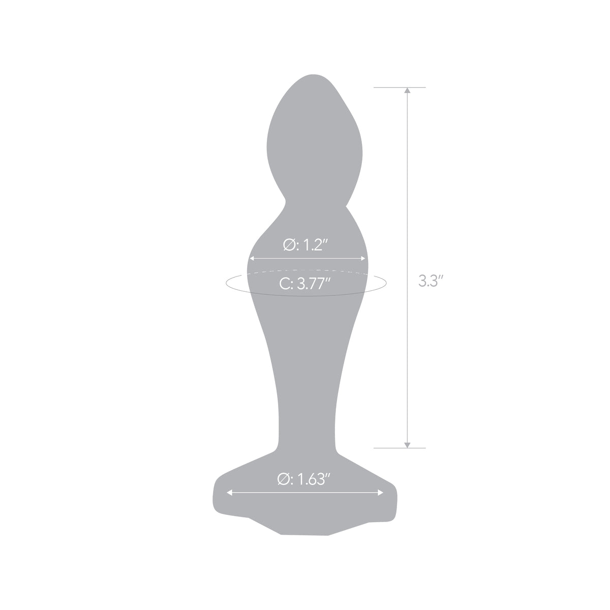 4" Sweet Twist Glass Butt Plug
