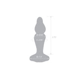 3.35" Twist and Tush Glass Butt Plug