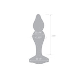 3.75" Twist and Tush Glass Butt Plug