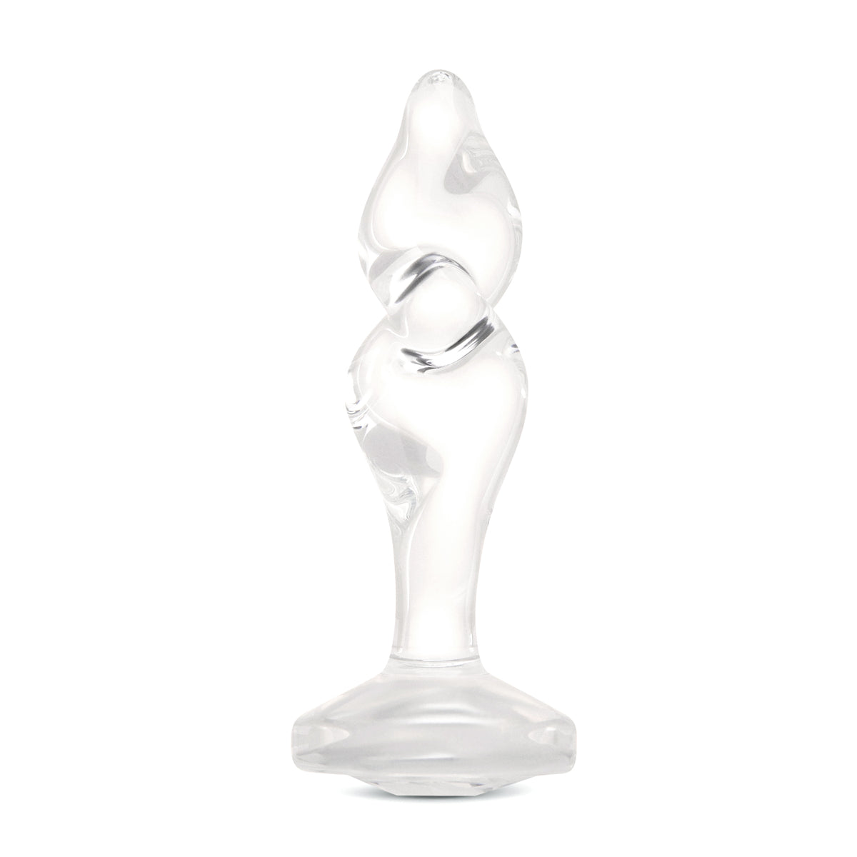 4.5" Twist and Tush Glass Butt Plug