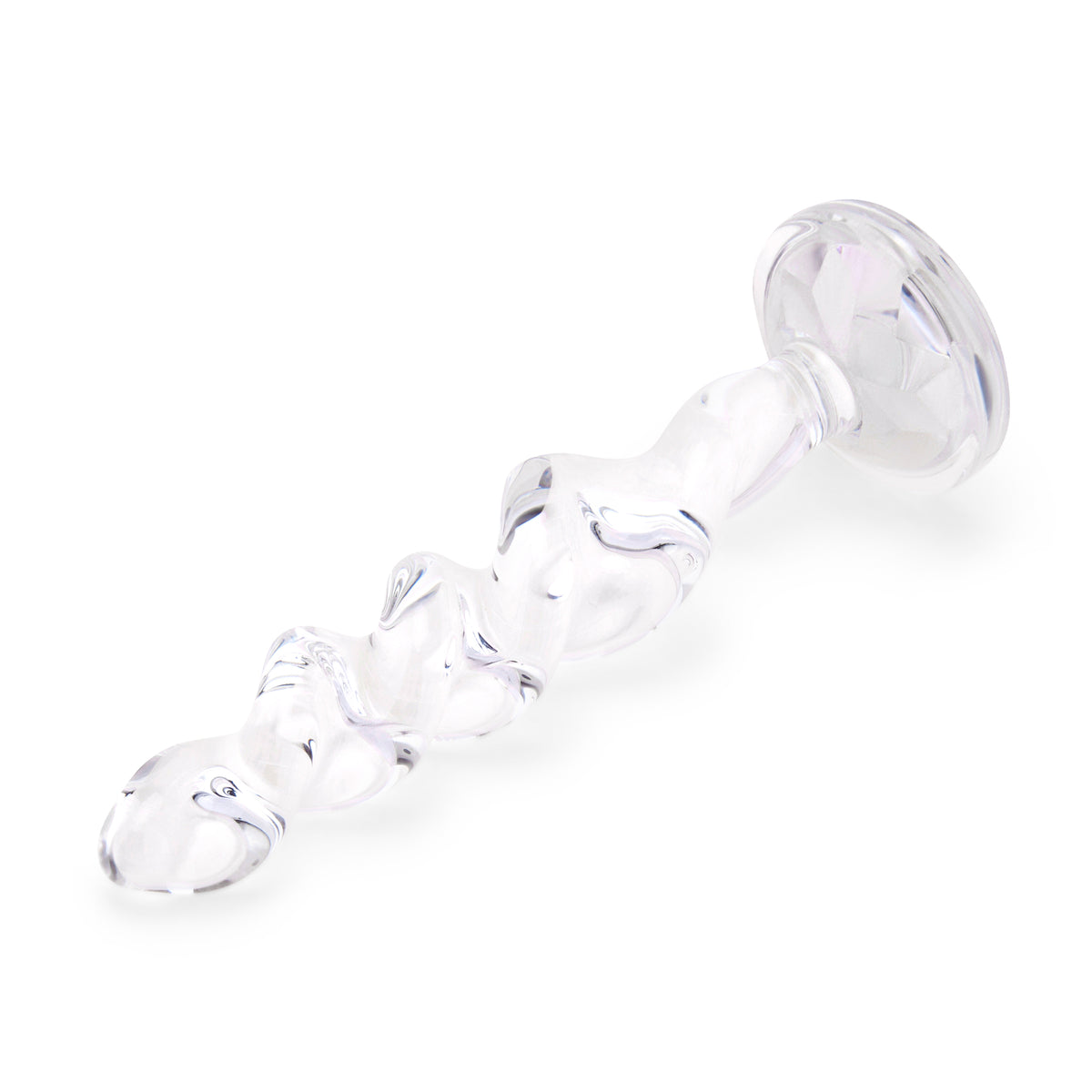 5" Sweet Swirl Rippled Glass Dildo