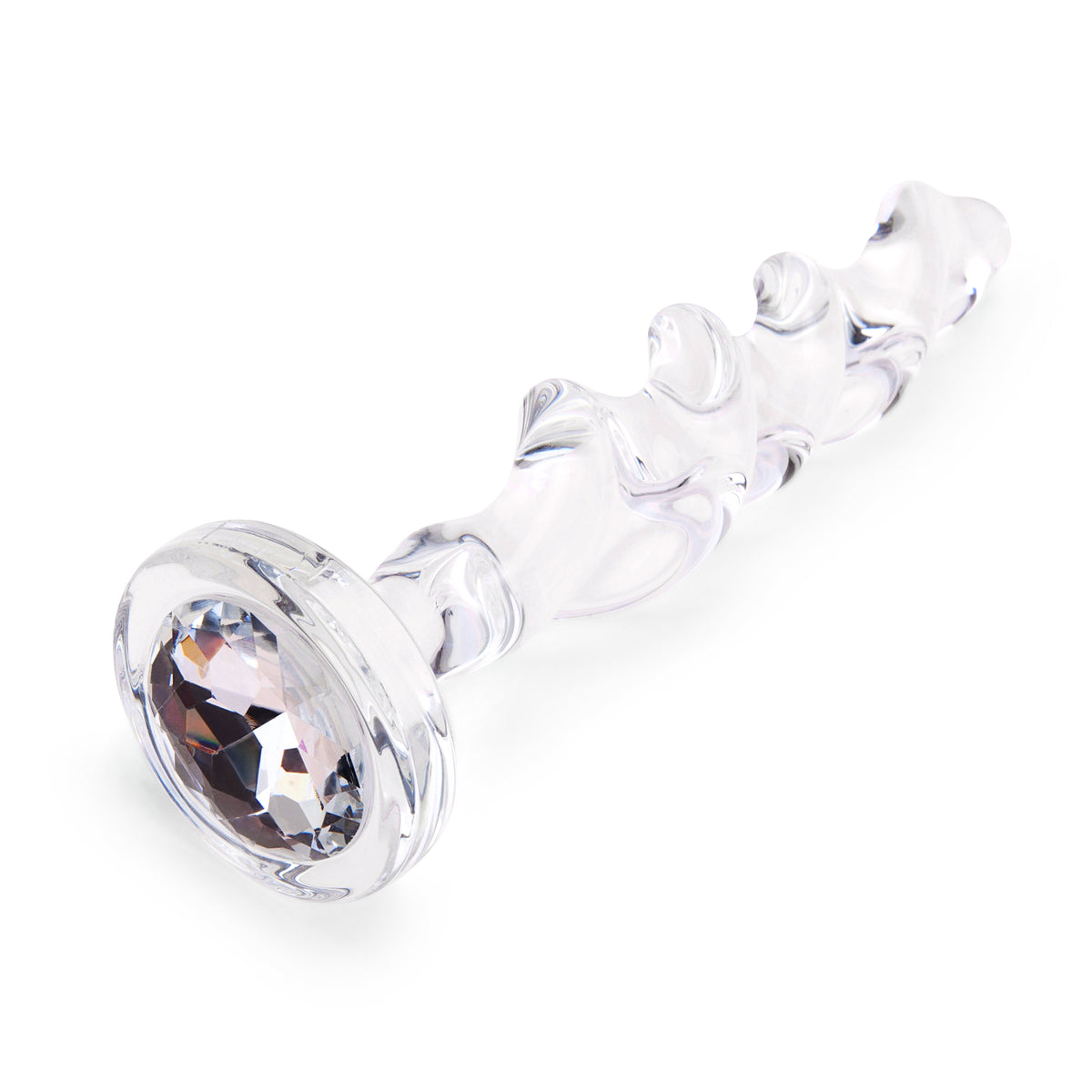 5" Sweet Swirl Rippled Glass Dildo