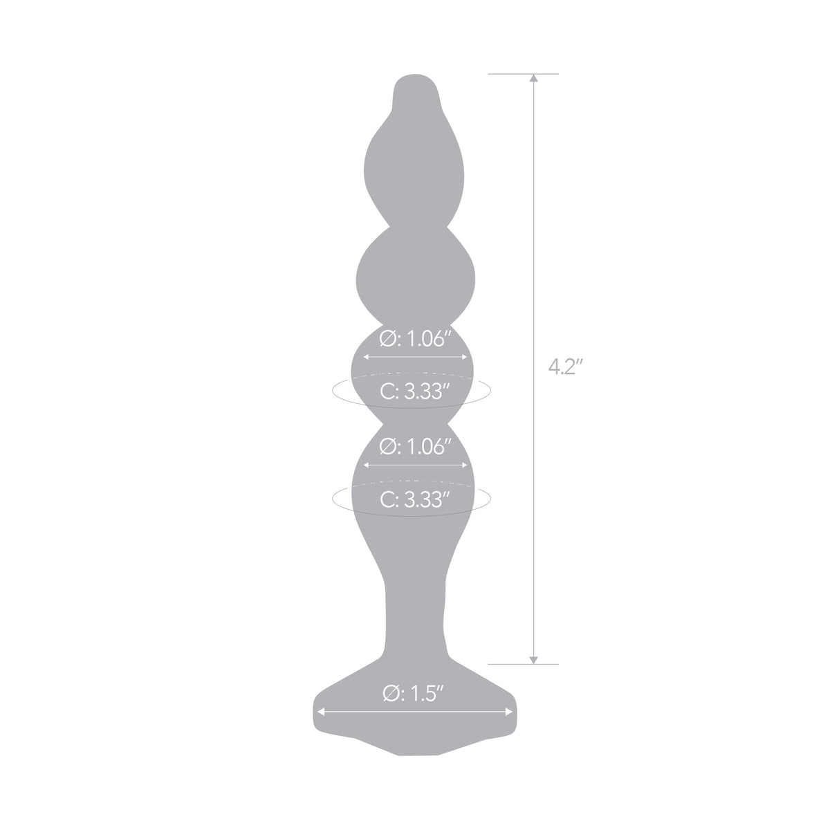 5" Sweet Swirl Rippled Glass Dildo
