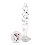 5" Sweet Swirl Rippled Glass Dildo