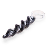 7.5" Zebra Spiral Glass Dildo