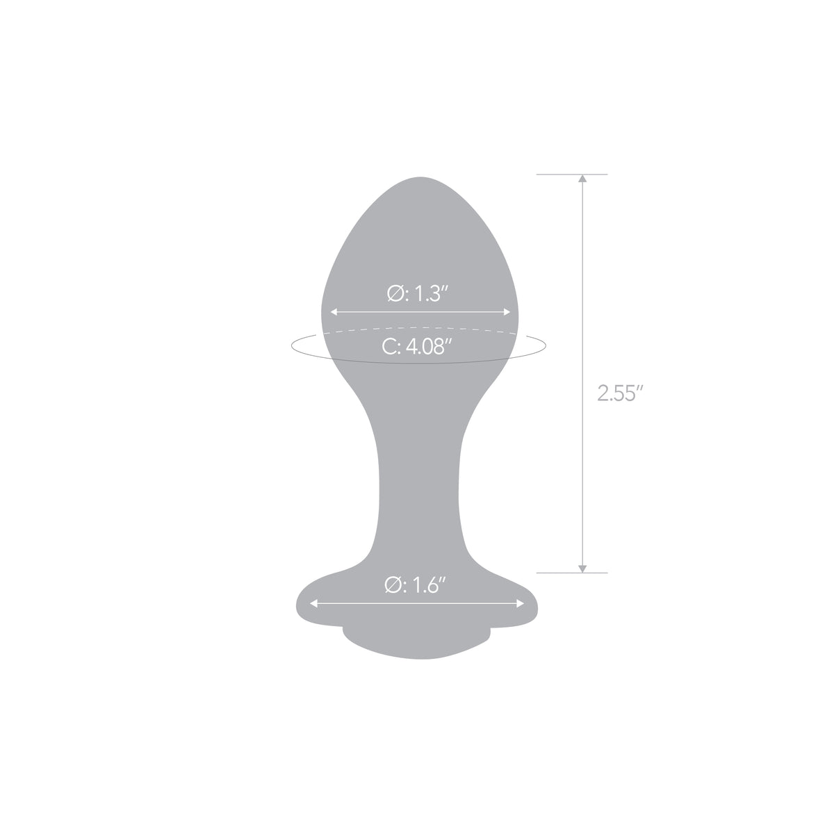 3.75" Eye Spy Glass Butt Plug