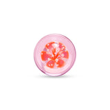 3.75" Pink Peony Glass Butt Plug