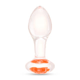 3.75" Blushing Bloom Glass Butt Plug