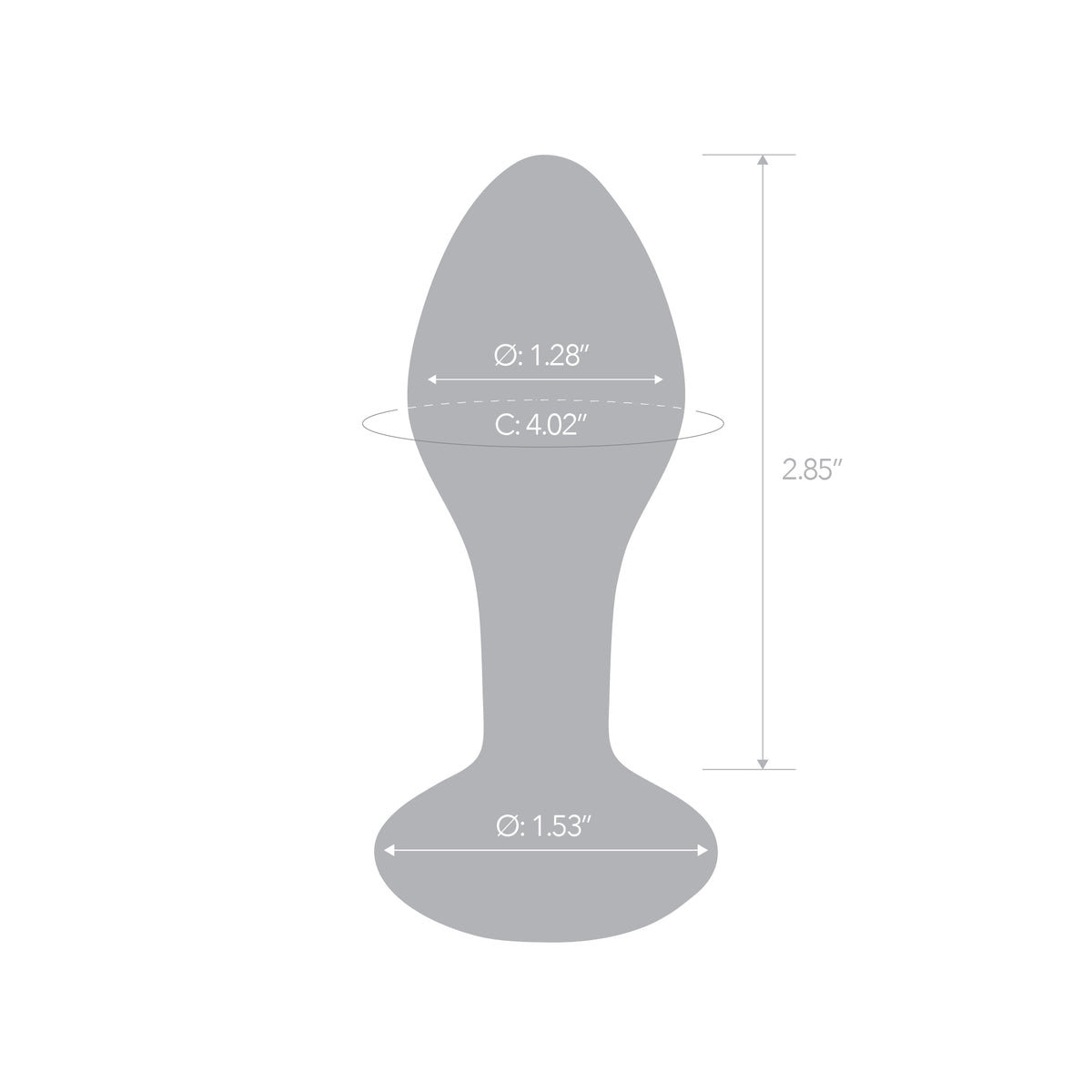 3.75" Blushing Bloom Glass Butt Plug