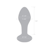 3.75" Blushing Bloom Glass Butt Plug