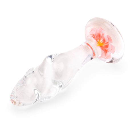 3.75" Petal Play Rippled Glass Butt Plug