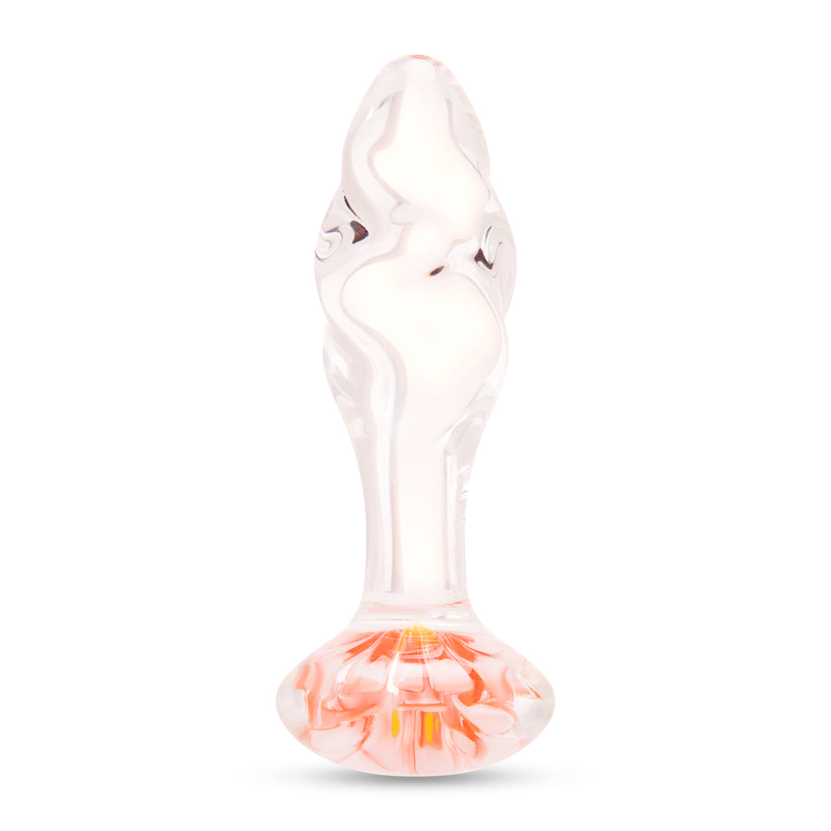 3.75" Petal Play Rippled Glass Butt Plug