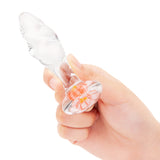 3.75" Petal Play Rippled Glass Butt Plug