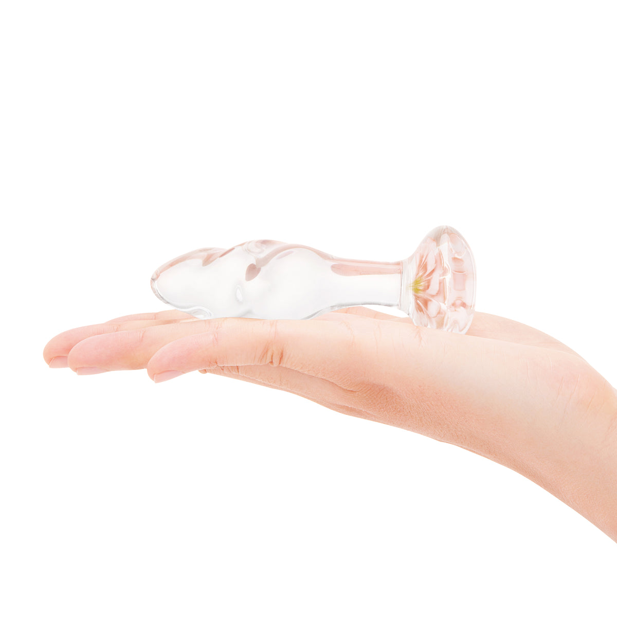 3.75" Petal Play Rippled Glass Butt Plug