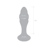 3.75" Petal Play Rippled Glass Butt Plug