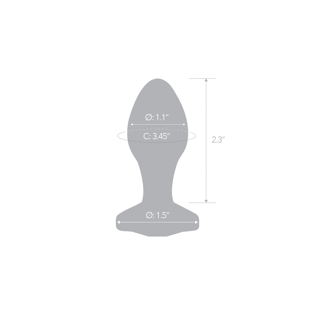 3" Twilight Aura Glass Butt Plug