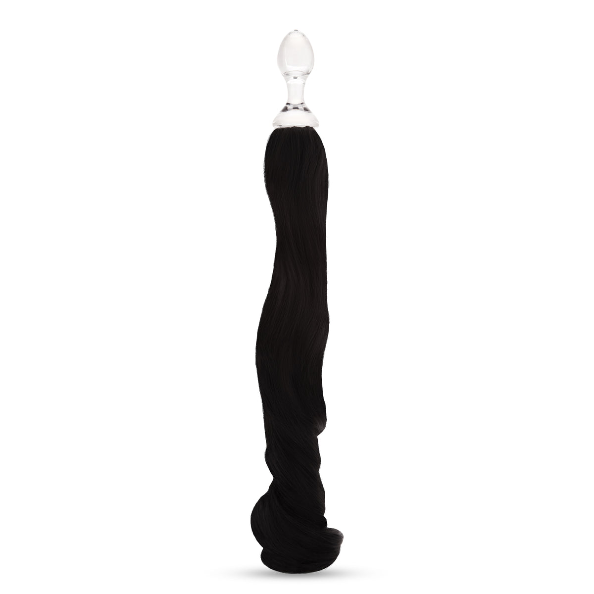 3.6" Black Mare Tail Butt Plug