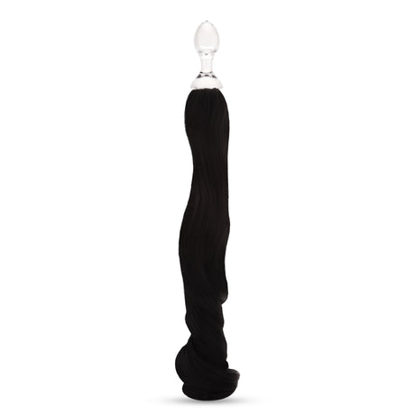3.6" Black Mare Tail Butt Plug