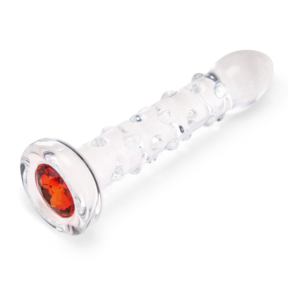 7" Crystal Tide Nubbed Glass Dildo