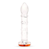 7" Crystal Tide Nubbed Glass Dildo