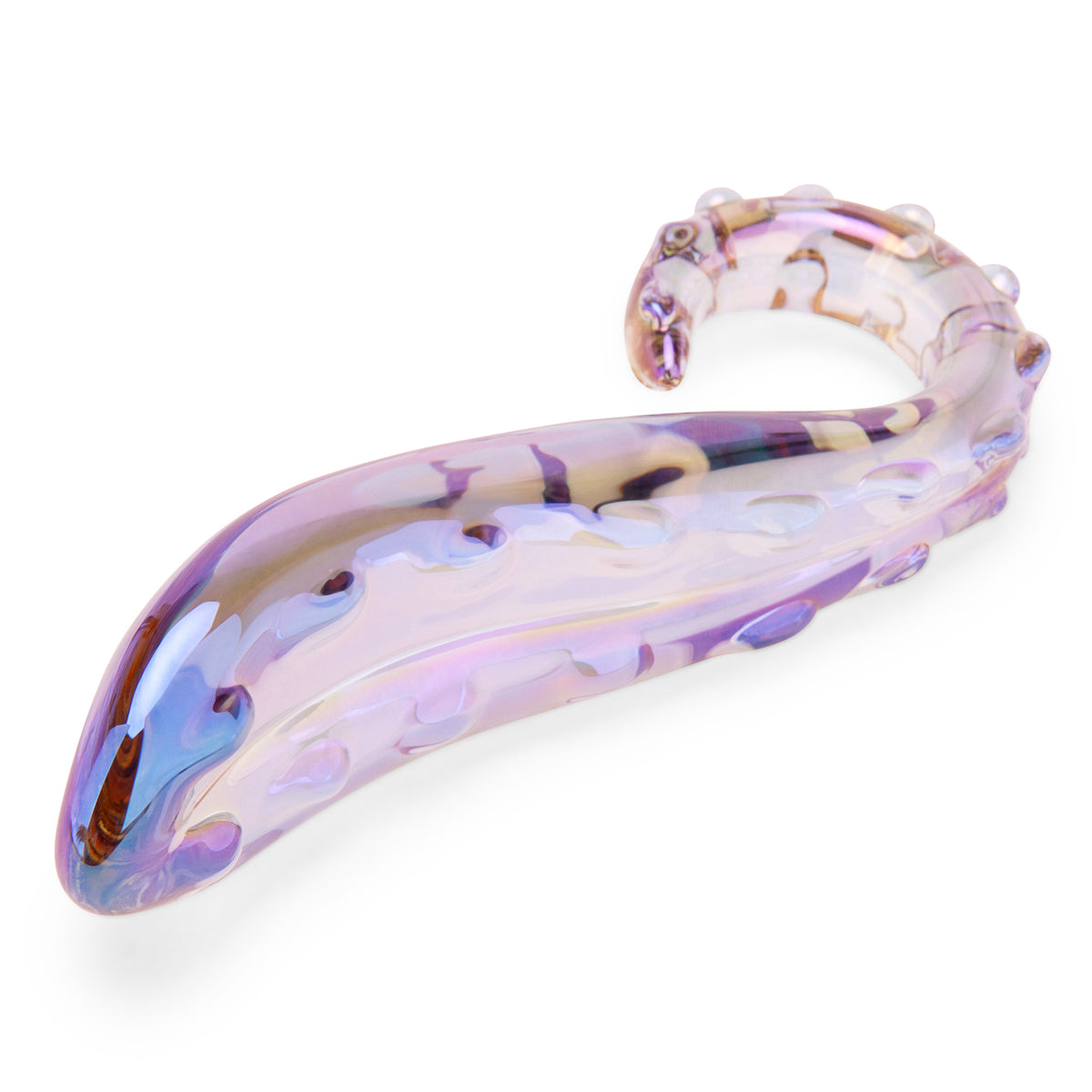 5.75" Cosmic Crawler Nubbed Glass Dildo