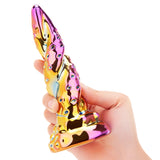 6.25" Chaos Horn Nubbed Glass Dildo