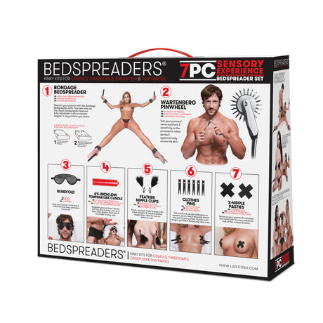 Sensory Experience 7PC Bedspreader and Bed Restraint Set with Wartenberg Pinwheel