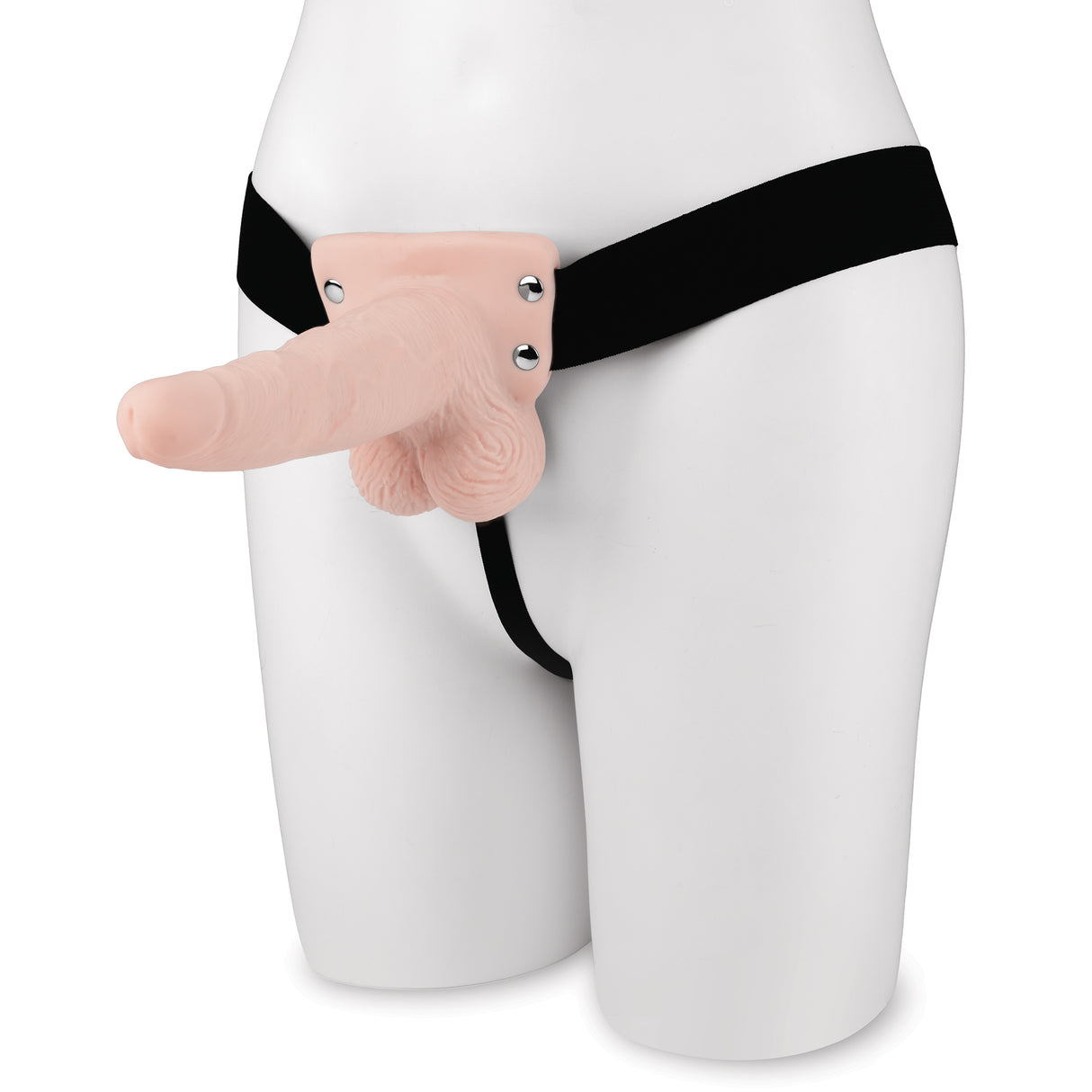 6" Rechargeable Strap-On Dildo With Balls